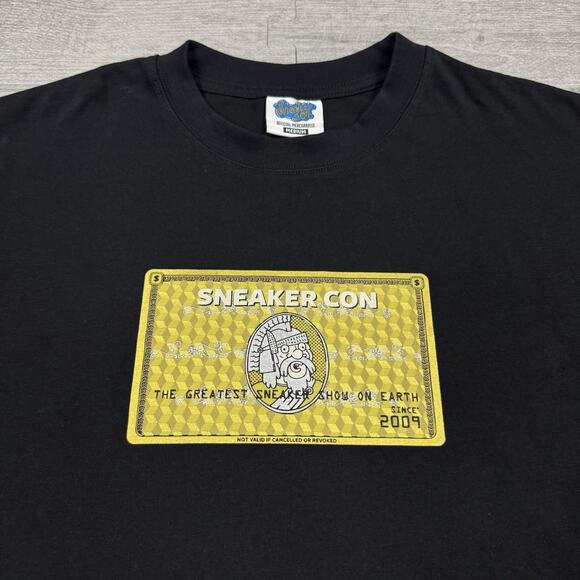 Sneaker Con Shirt Adult Sz M Black American Express Amex Simpson Parody Cartoon - Picture 7 of 8